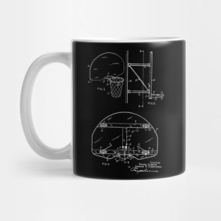 Basketball Goal Vintage Patent Hand Drawing Mug